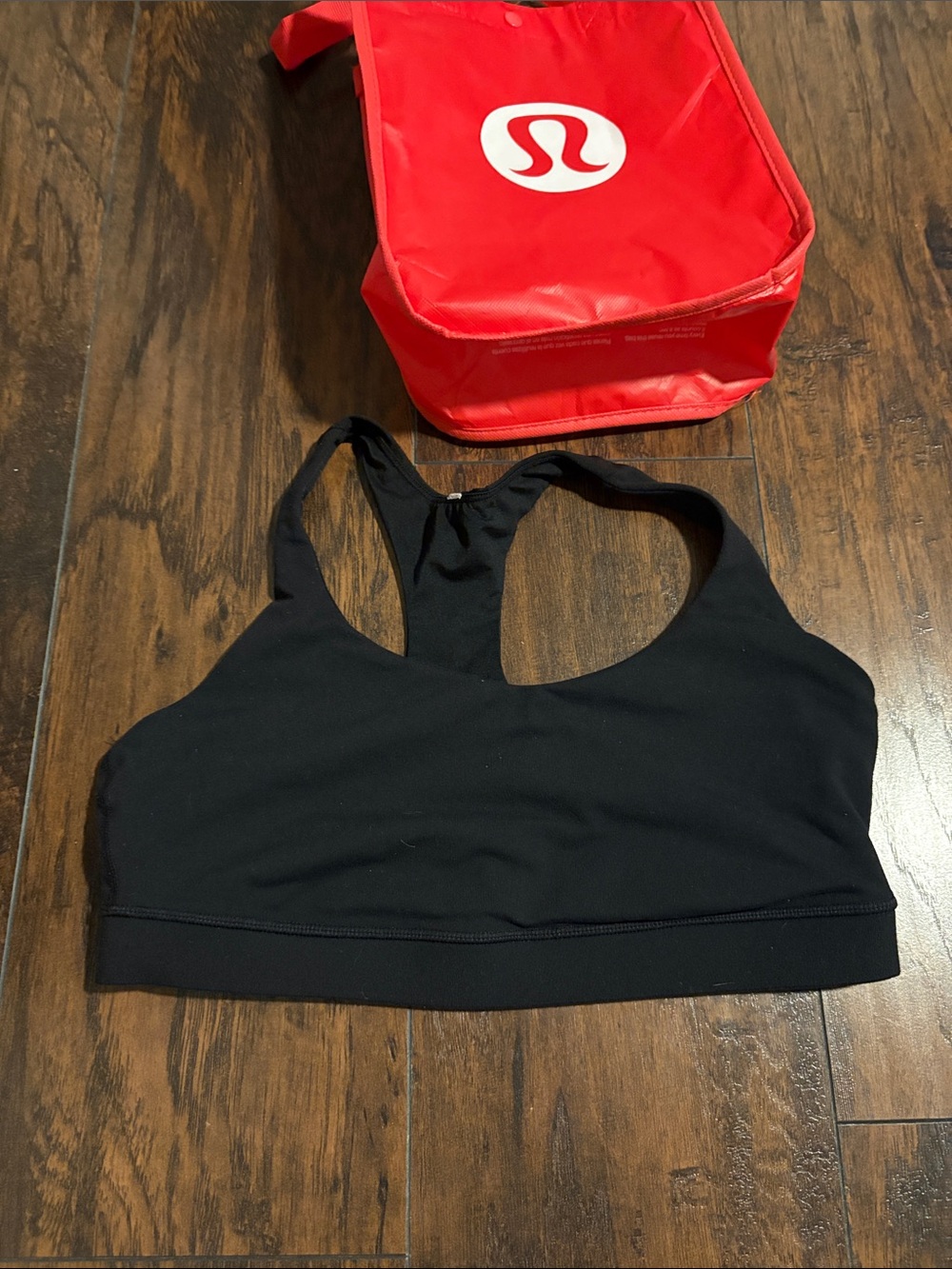 Lululemon Black Racerback Sports Bra 16 pit to pit - Picture 1 of 7
